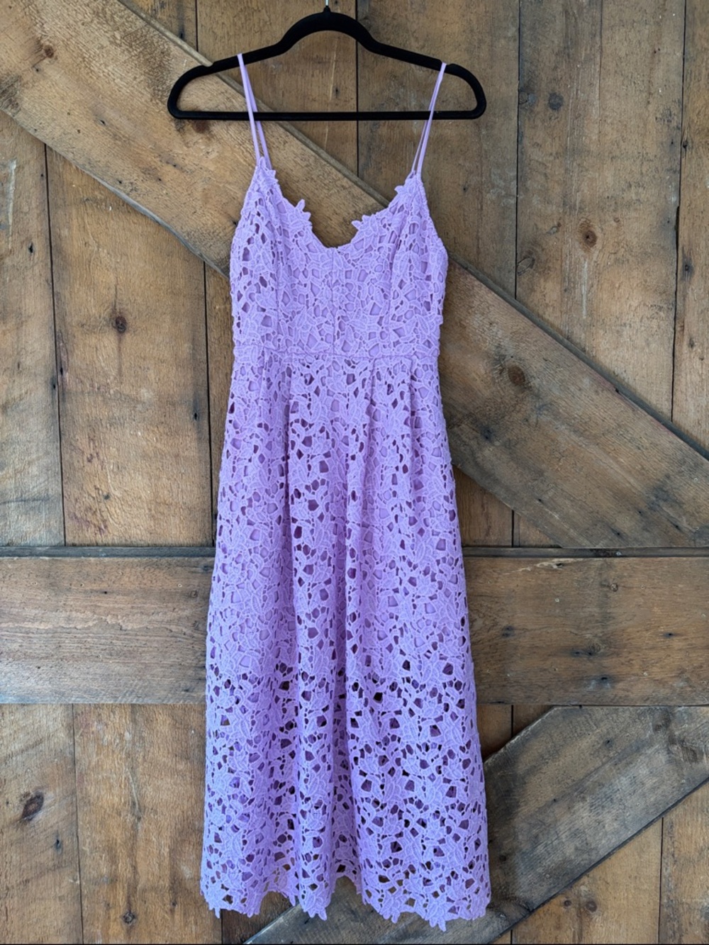 Astr Pink/Purple Lace-Trim Cami Top Dress